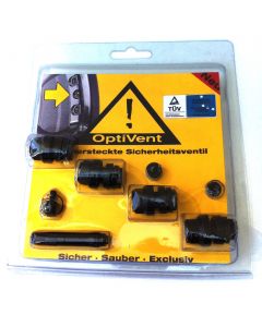 OptiVent - das versteckte Sicherheits-Ventil 11,3mm Schwarz