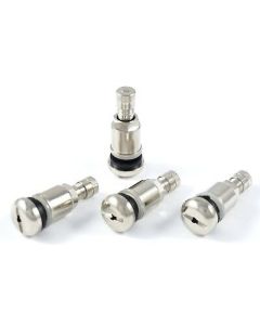 100 Stück 11,3mm Silber Metallventile Stahlventile Universal Felgenventile NEU