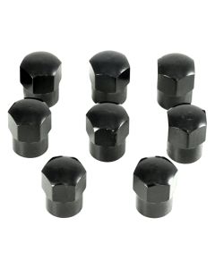 8x Alu kappen schwarz