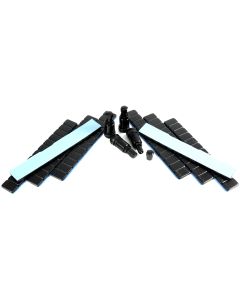 4x 11,3mm Aluminium Ventil Metall-Ventil Schwarz +480g Auswucht Gewichte