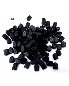 8x Deckel Kunststoff Schwarz