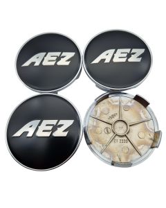 4x AEZ Nabendeckel 68 mm / 65 mm (AZH), ZT2220 Felgendeckel, Schwarz Matt, Nabenkappe Radnabenkappe, Original Felgenkappe