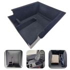 Zubehör für Tesla Model Y Model 3 Mittelkonsolen Hinten Organizer Fach 2021 - 2024 beflockte Aufbewahrungsbox, Unter Armlehne, Ablage