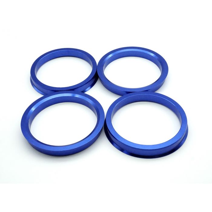 4 x Blau Zentrierringe 66,6-57,1 mm für Alufelgen Felgenringe Alu Ringe