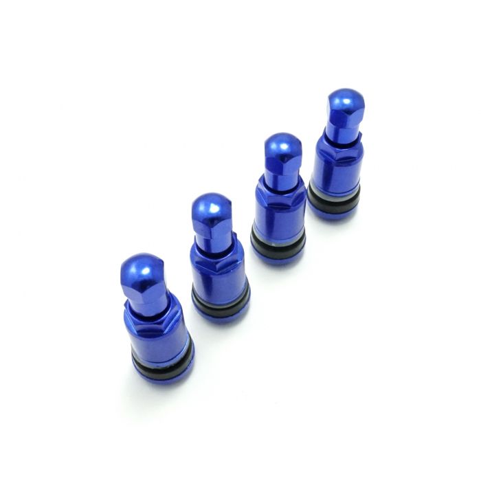 C CARBONADO 4 Stück 11,3mm Aluventil X1 Series Blue Edition PKW Universal Ventil Felgenventile Blau Metallventil Leicht 