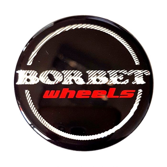 Borbet Wheels 60 mm Nabendeckel Nabenkappe Felgendeckel schwarz rot (59mm)  