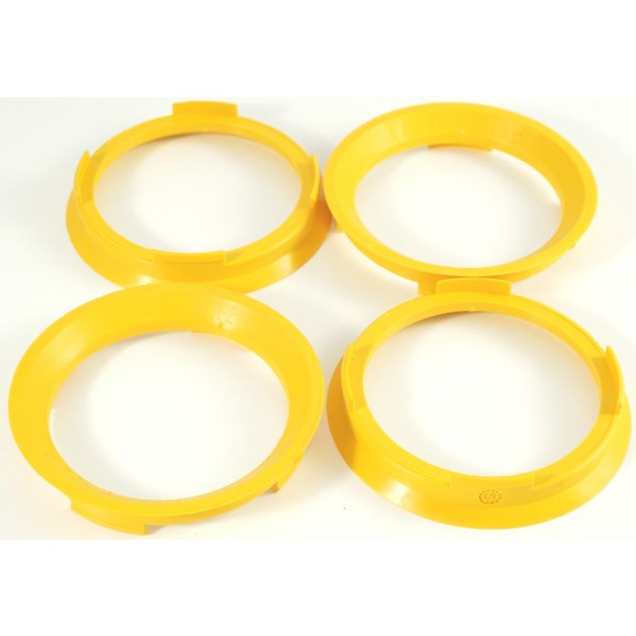 4 Stück Zentrierringe 76.0 auf 66.1 gelb yellow 